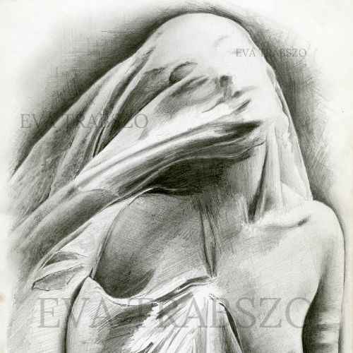 pencil drawing by eva trabszo called underneath